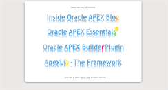 Desktop Screenshot of oracleapex.info